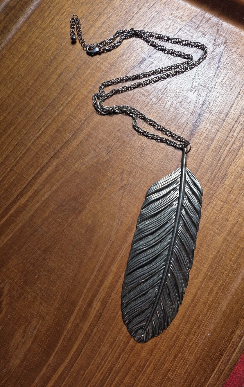 Feather Necklace, Statement Gold Piece, Boho Southwestern Styling